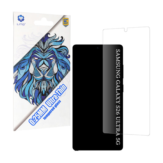 Película Protetora de Ecrã Lito Classic Ultra Thin para Samsung Galaxy S26 Ultra, Vidro Temperado, Cola Total, 2.5D