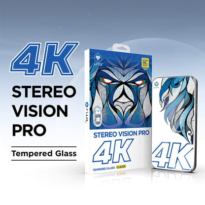 Película Protetora de Ecrã Lito D+ Max 4K para Apple iPhone 17 Pro, Vidro Temperado, Full Glue, Preta