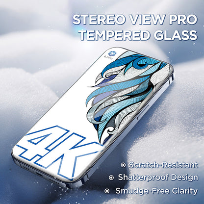 Película Protetora de Ecrã Lito D+ Max 4K para Apple iPhone 17 Pro, Vidro Temperado, Full Glue, Preta
