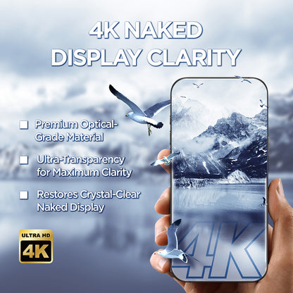 Película Protetora de Ecrã Lito D+ Max 4K para Apple iPhone 17 Pro, Vidro Temperado, Full Glue, Preta