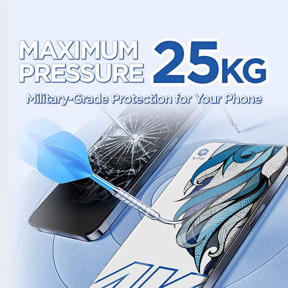 Película Protetora de Ecrã Lito D+ Max 4K para Apple iPhone 17 Pro, Vidro Temperado, Full Glue, Preta