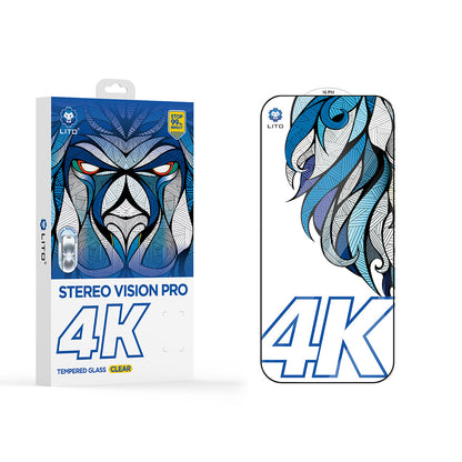 Película Protetora de Ecrã Lito D+ Max 4K para Apple iPhone 17 Pro, Vidro Temperado, Full Glue, Preta