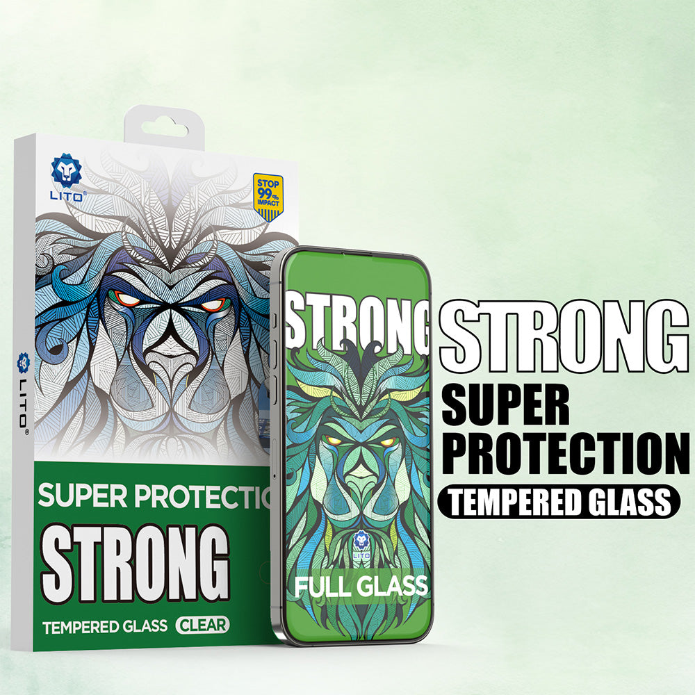 Película Protetora de Ecrã Lito D+ Max Strong para Apple iPhone 17 Pro Max, Vidro Temperado, Full Glue, Preta