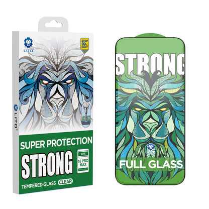 Película Protetora de Ecrã Lito D+ Max Strong para Apple iPhone 17 Pro Max, Vidro Temperado, Full Glue, Preta