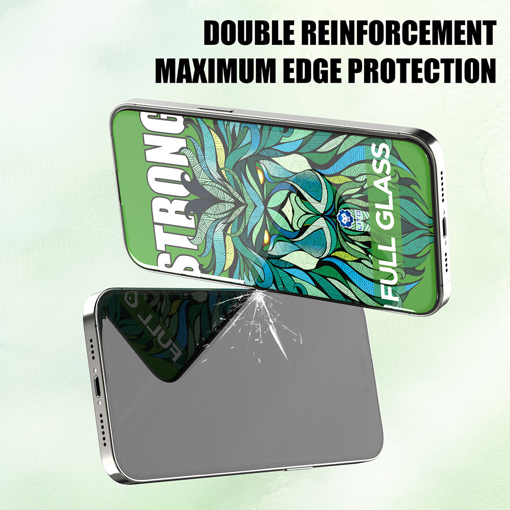 Película protetora para ecrã exterior Lito D+ Max Strong para Apple iPhone Duo, vidro temperado, cola total, preta