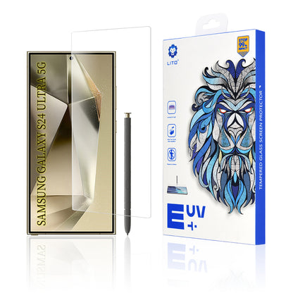 Película protetora de ecrã Lito para Samsung Galaxy S24 Ultra S928, Vidro Temperado, Cola UV, 3D