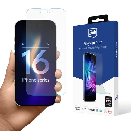 Película protetora de ecrã Matte 3MK Silky Pro para Apple iPhone 16 Pro Max, Plástico
