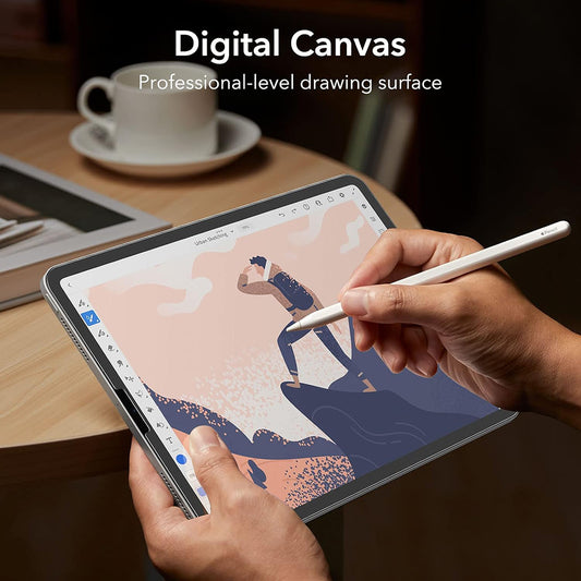 Película Protetora Ecrã Matte ESR Paper Feel para Apple iPad Pro 12.9 (2022) / Pro 12.9 (2021) / Pro 12.9 (2020), Plástico, Conjunto de 2 peças