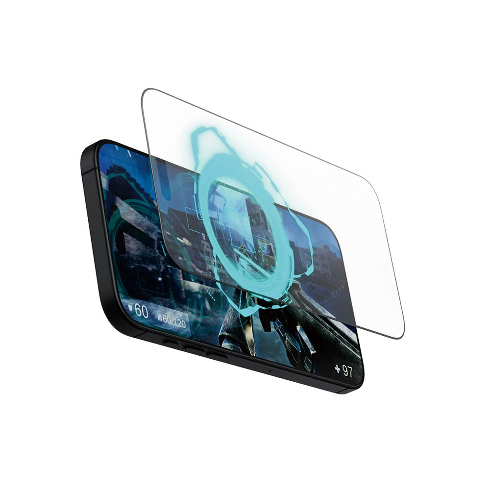 Película Protetora de Ecrã Matte PanzerGlass Ultra-Wide Fit Gaming para Apple iPhone 16 Pro Max, Vidro Temperado, Full Glue, Preta