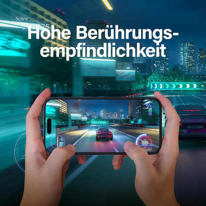 Película Protetora de Ecrã Matte PanzerGlass Ultra-Wide Fit Gaming para Apple iPhone 16 Pro Max, Vidro Temperado, Full Glue, Preta