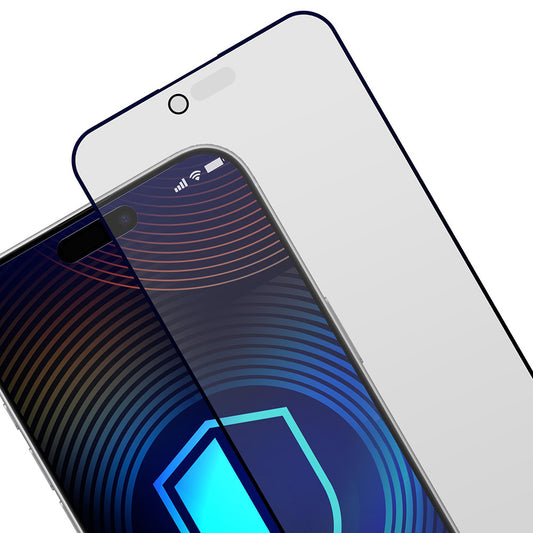 Película Protetora de Ecrã Matte Privacy 3MK HardGlass Max para Apple iPhone 17 Air, Vidro Temperado, Full Glue