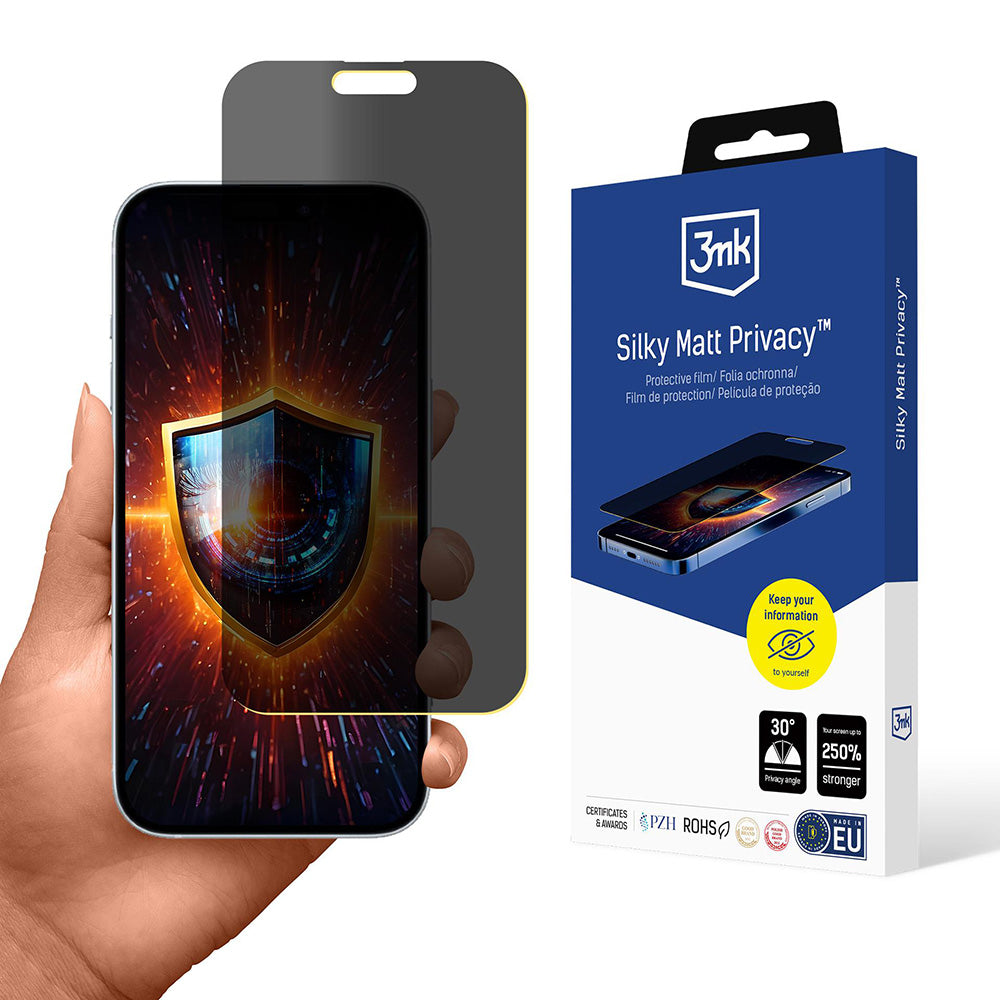 Película Protetora de Ecrã Matte Privacy 3MK Silky para Apple iPhone 17 Air, Plástico