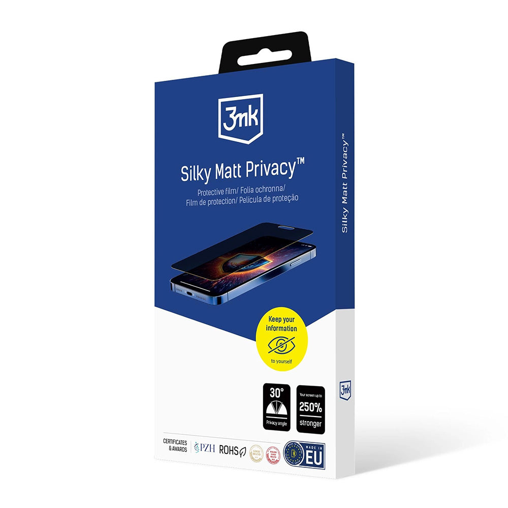 Película Protetora de Ecrã Matte Privacy 3MK Silky para Apple iPhone 17 Pro Max, Plástico