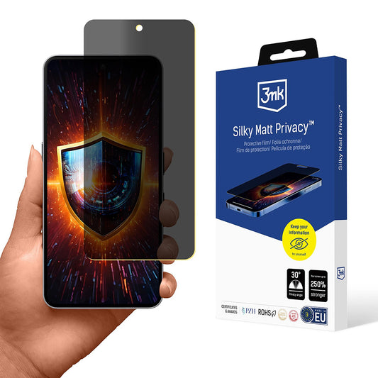 Película protetora de ecrã Matte Privacy 3MK Silky para Nothing Phone (3a) / Phone (3a) Pro, Plástico