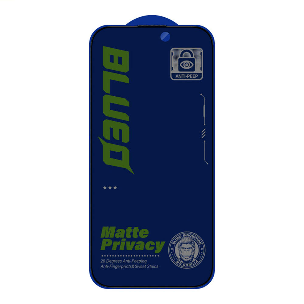 Película protetora de ecrã Matte Privacy Blueo Anti-Peep para Apple iPhone 14 Plus / 13 Pro Max, Vidro Temperado, Cola Total