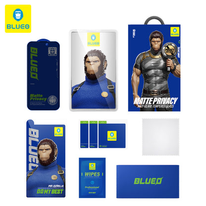 Película protetora de ecrã Matte Privacy Blueo Anti-Peep para Apple iPhone 14 Plus / 13 Pro Max, Vidro Temperado, Cola Total