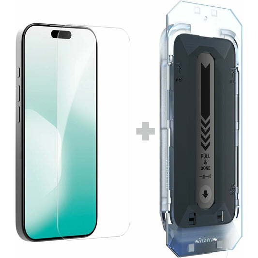 Película protetora de ecrã Nillkin H+ Pro com aplicador para Apple iPhone 18 Pro / 17 Pro, vidro temperado, cola total