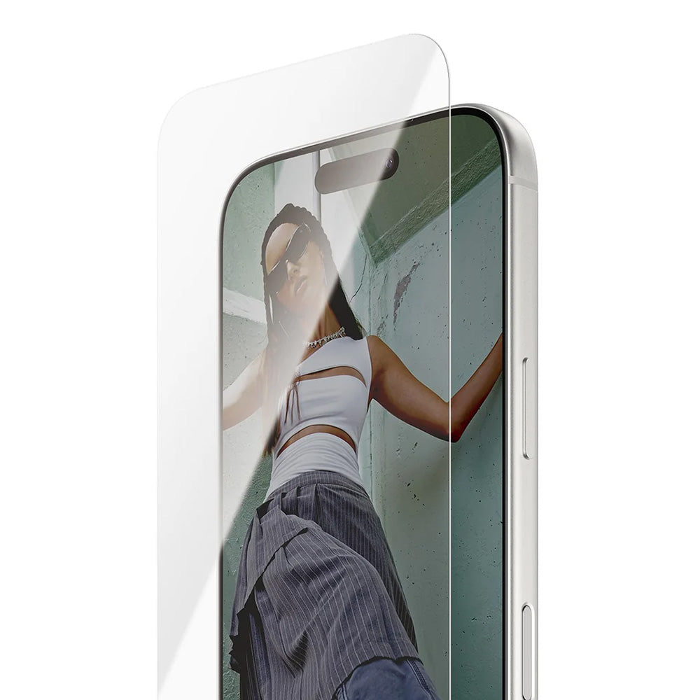Película Protetora de Ecrã PanzerGlass Safe. Ultra-Wide Fit EasyAligner para Apple iPhone 17 Pro, Vidro Temperado, Full Glue.