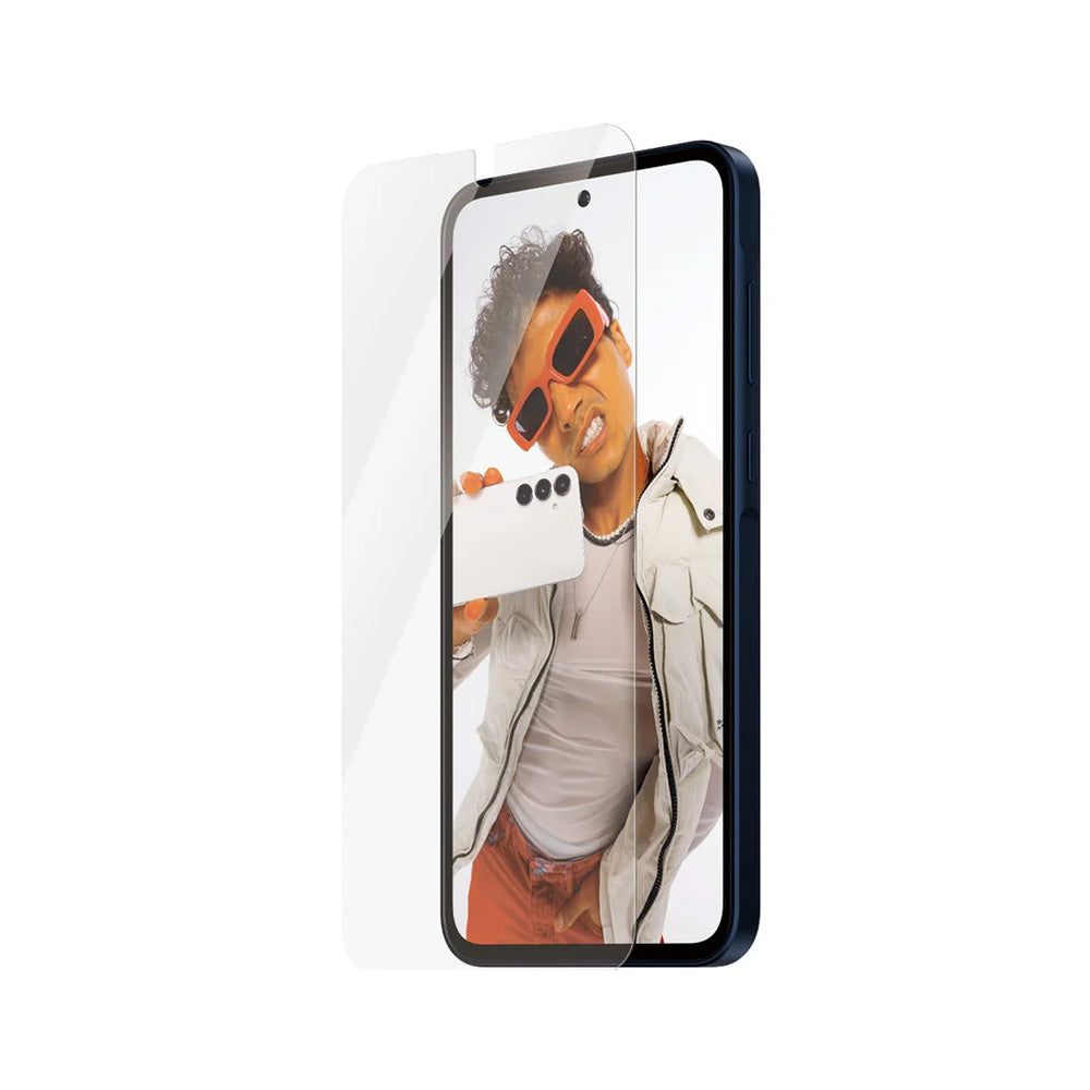 Película Protetora de Ecrã PanzerGlass Safe. Ultra-Wide Fit EasyAligner para Samsung Galaxy A36 A366, Vidro Temperado, Full Glue.