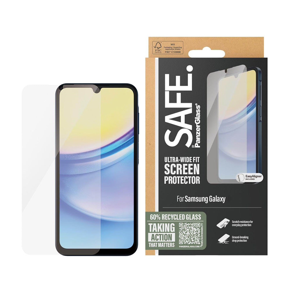 PanzerGlass Safe Screen Protector. Ultra-Wide Fit for Samsung Galaxy A16 5G A166 / A16 4G A165, Tempered Glass, Full Glue
