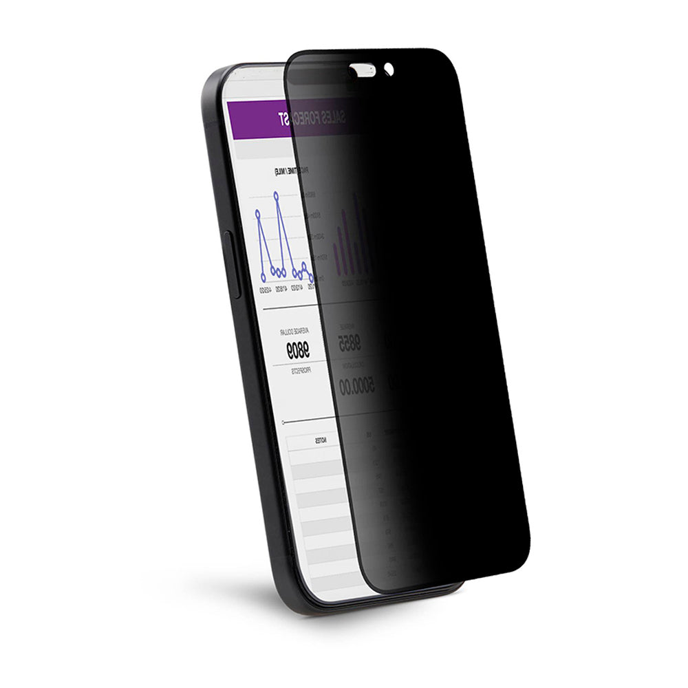 Película de Proteção de Ecrã Privacy Anank 5X Reforçada 360 para Apple iPhone 17 Pro Max, Vidro Temperado, Colagem Total, 2.5D