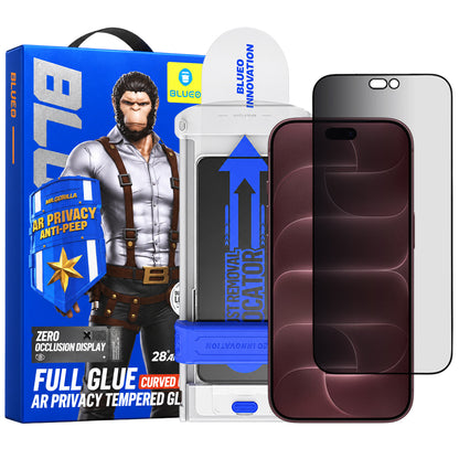 Película de Proteção de Ecrã Privacy Blueo Anti Peep AR Applicator Pro para Apple iPhone 18 Pro Max, Vidro Temperado, Full Glue, 3D