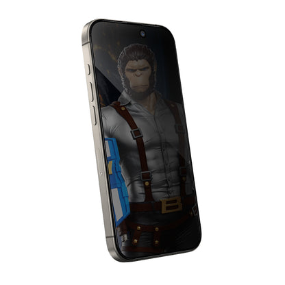 Película de proteção de ecrã Privacy Blueo Anti-Peep para Apple iPhone 15 Pro Max, Vidro Temperado, Cola Total