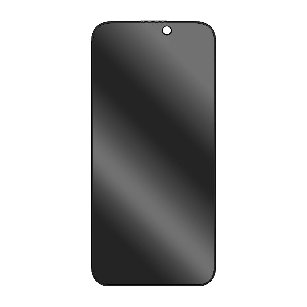 Película protetora de ecrã Privacy Blueo Anti-Peep para Apple iPhone 16 / 15, Vidro Temperado, Cola Total