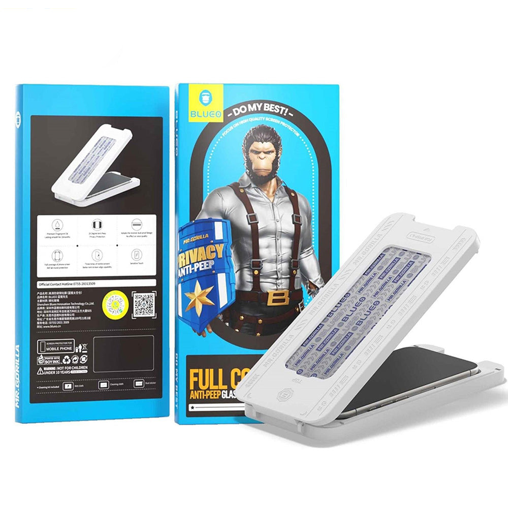 Película de Proteção de Ecrã Privacy Blueo Anti-Peep para Apple iPhone 17 Air, Vidro Temperado, Full Glue