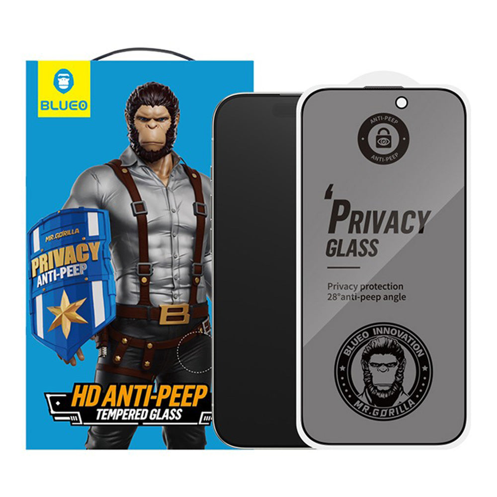 Película de Proteção de Ecrã Privacy Blueo Anti-Peep para Apple iPhone 17 Air, Vidro Temperado, Full Glue