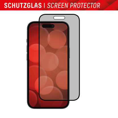 Película protetora de ecrã Privacy Displex Real Glass para Apple iPhone 16 Plus, Vidro Temperado, Cola Total
