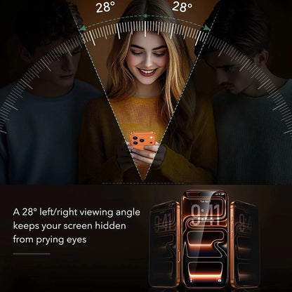 Película protetora de ecrã Privacy ESR Armorite Pro UltraFit para Apple iPhone 18 Pro, Vidro Temperado, Cola Total, Conjunto de 3 unidades
