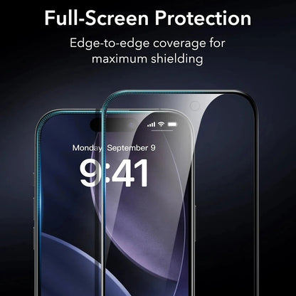 Película de Proteção Ecrã Privacy ESR Armorite UltraFit para Apple iPhone 17 Pro, Vidro Temperado, Full Glue, Conjunto de 3 peças.