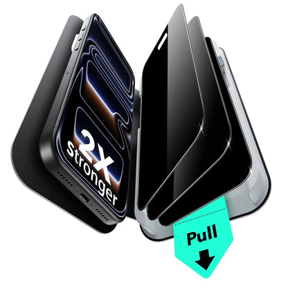 Película protetora de ecrã Privacy ESR UltraFit Classic para Apple iPhone 18 Pro Max, Vidro Temperado, Cola Total, Conjunto de 3 unidades