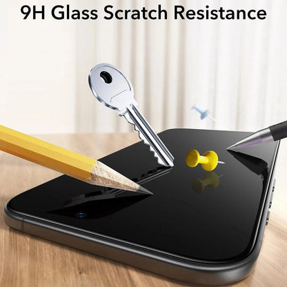 Película de Proteção Ecran Privacy ESR UltraFit para Apple iPhone 17 Pro Max, Vidro Temperado, Full Glue, Conjunto de 3 peças