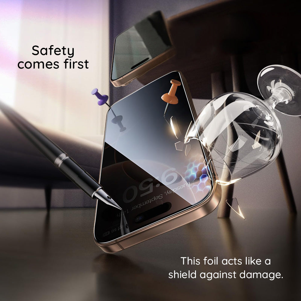 Privacy Screen Protector Guess for Apple iPhone 16 Pro Max, Tempered Glass, Full Glue, 2.5D, GUTGP16XBOKGCIP