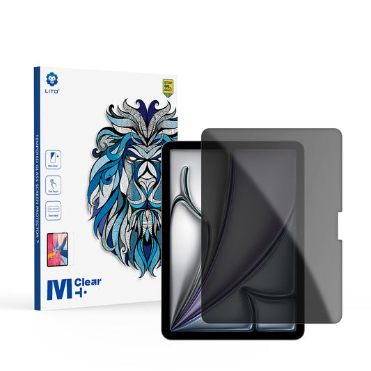 Película de proteção de ecrã Privacy Lito Classic para Apple iPad Air 11 (2026) / Air 11 (2025), Vidro Temperado, Cola Total, 2.5D