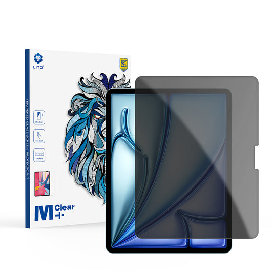 Película de proteção de ecrã Privacy Lito Classic para Apple iPad Air 13 (2026) / Air 13 (2024), Vidro Temperado, Cola Total, 2.5D