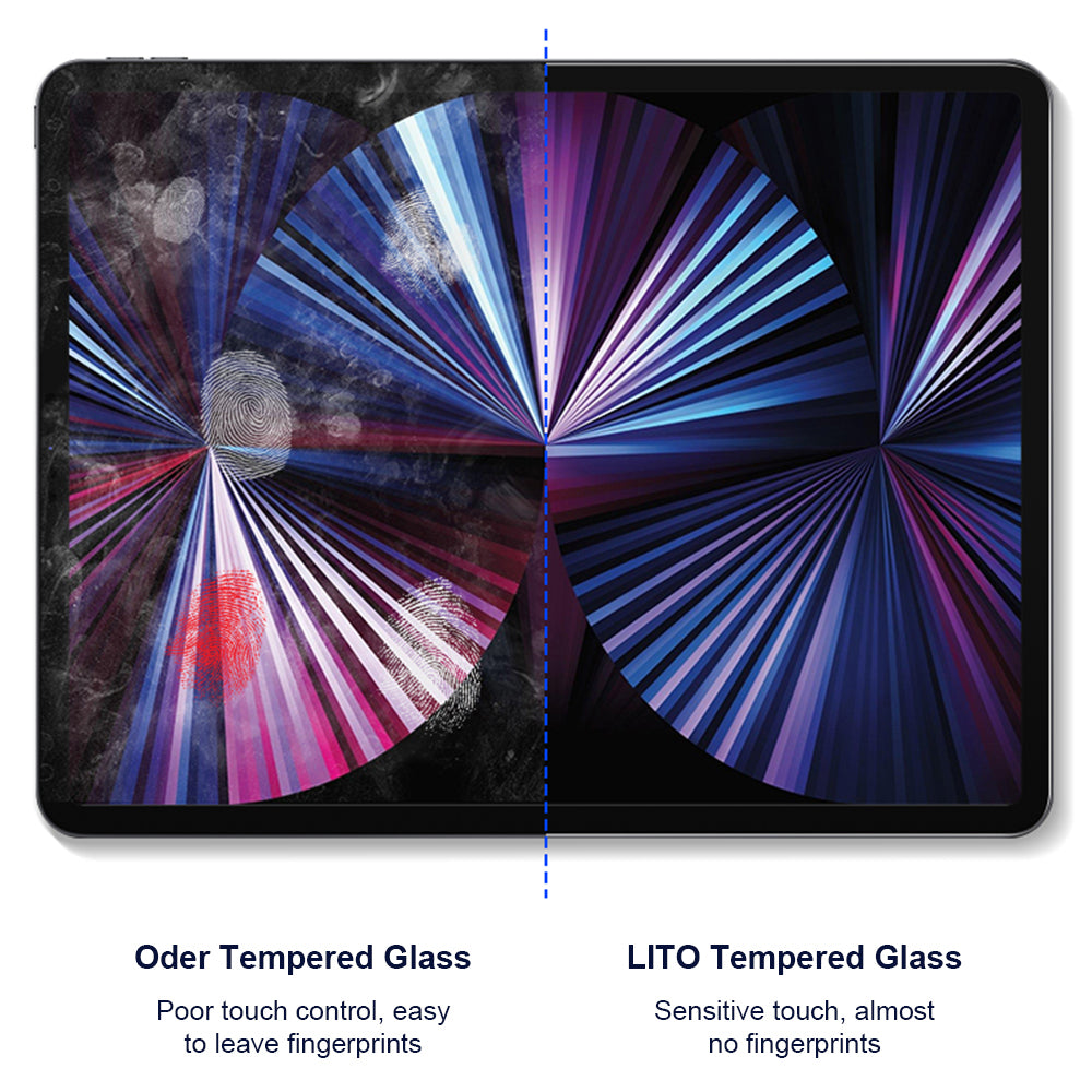 Lito Classic Privacy Screen Protector for Apple iPad Air 13 (2026) / Pro 13 (2025), Tempered Glass, Full Glue, 2.5D