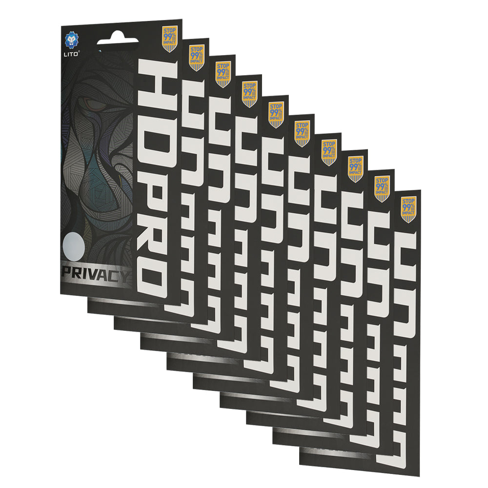 Película de Proteção de Ecrã Privacy Lito HD Pro para Apple iPhone 18 Pro Max, Vidro Temperado, Full Glue, Conjunto de 10 unidades