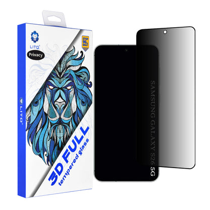 Película de Proteção de Ecrã Privacy Lito para Samsung Galaxy S26 S942, Vidro Temperado, Full Glue, 3D
