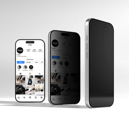 Película de proteção de ecrã Privacy Ringke Easy Slide para Apple iPhone 18 Pro Max, Vidro Temperado, Cola Total, Conjunto de 2 unidades
