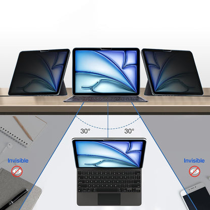 Película protetora de ecrã Privacy Techsuit ArmorGlass CrystalHD para Apple iPad (2025) / (2022), Vidro Temperado, Cola Total, Conjunto de 2 unidades