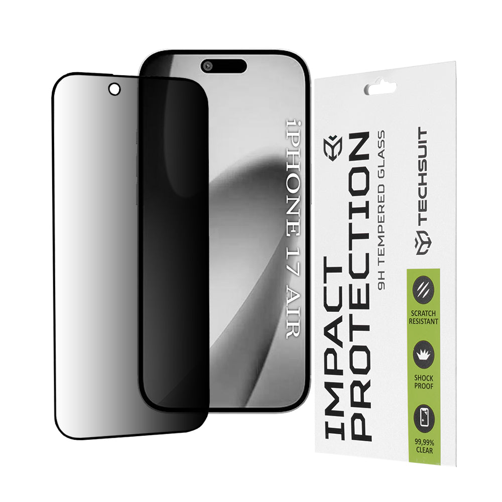 Película de Proteção de Ecrã Privacy Techsuit para Apple iPhone 17 Air, Vidro Temperado, Full Glue, 111D