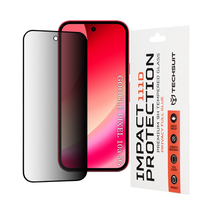 Película de Proteção de Ecrã Privacy Techsuit para Google Pixel 10a, Vidro Temperado, Full Glue, 111D