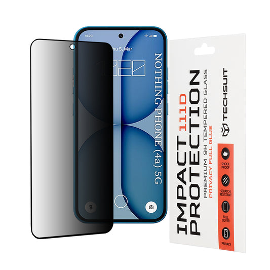 Película de Proteção de Ecrã Privacy Techsuit para Nothing Phone (4a), Vidro Temperado, Full Glue, 111D