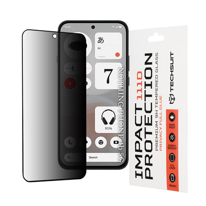 Película de proteção de ecrã Privacy Techsuit para Nothing Phone (4b), Vidro Temperado, Cola Total, 111D