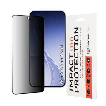 Película de Proteção de Ecrã Privacy Techsuit para Oppo Reno15 FS / Reno15 F, Vidro Temperado, Full Glue, 111D