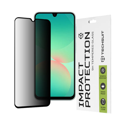 Película protetora de ecrã Privacy Techsuit para Samsung Galaxy A26 A266, Vidro Temperado, Cola Total, 111D
