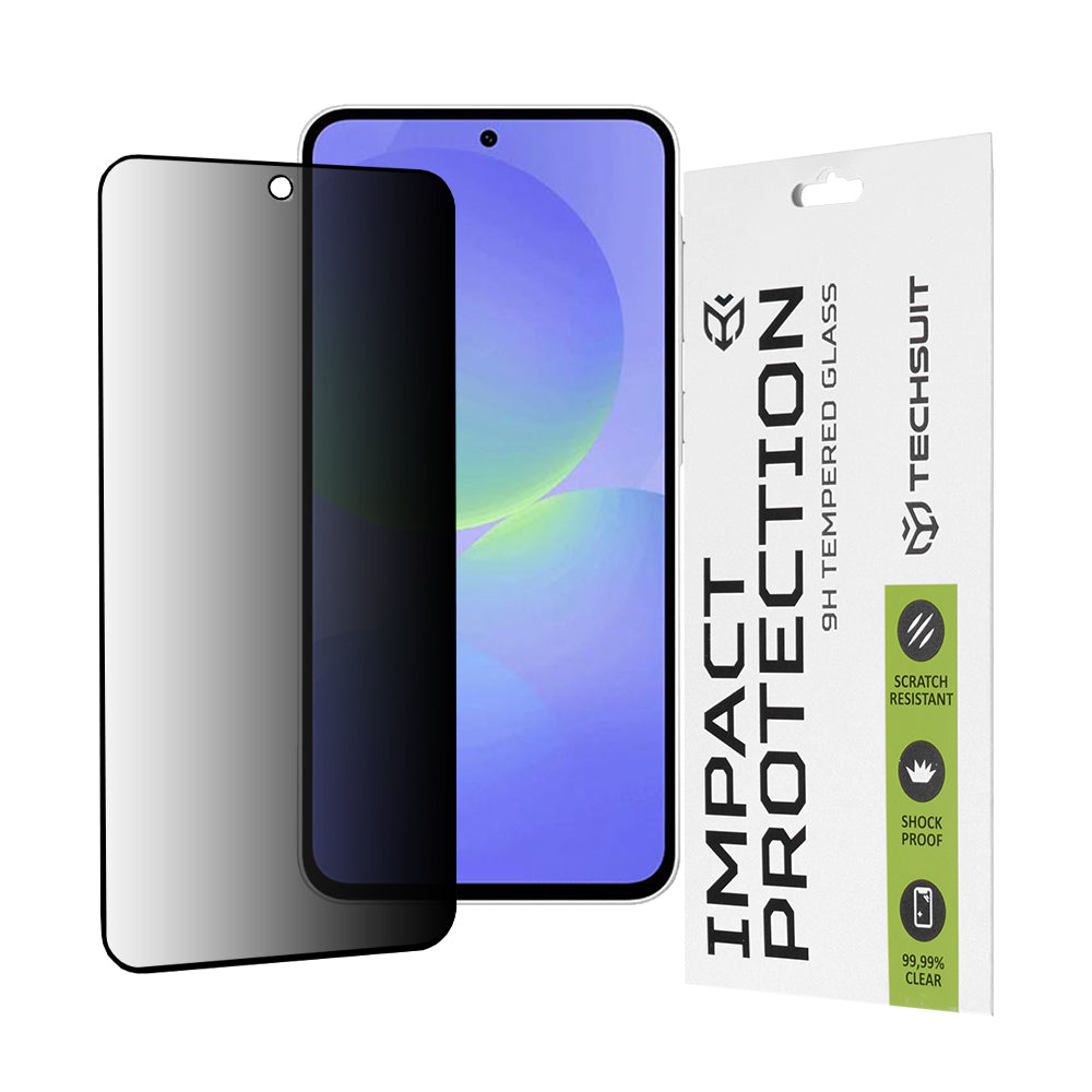 Película protetora de ecrã Privacy Techsuit para Samsung Galaxy A56 A566 / A36 A366, Vidro Temperado, Cola Total, 111D